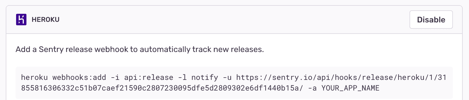 Heroku release configuration